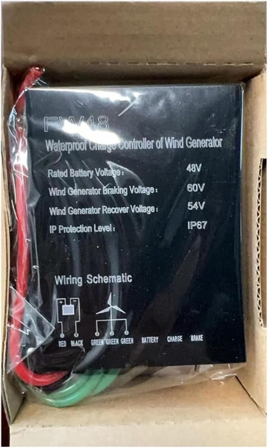 220V,BAOJUHUIKANG 10A -40A MPPT Small Wind Turbine Controller 10000W Auto Power Waterproof Wind Charge Controller, for Wind Turbine System 12V-220V