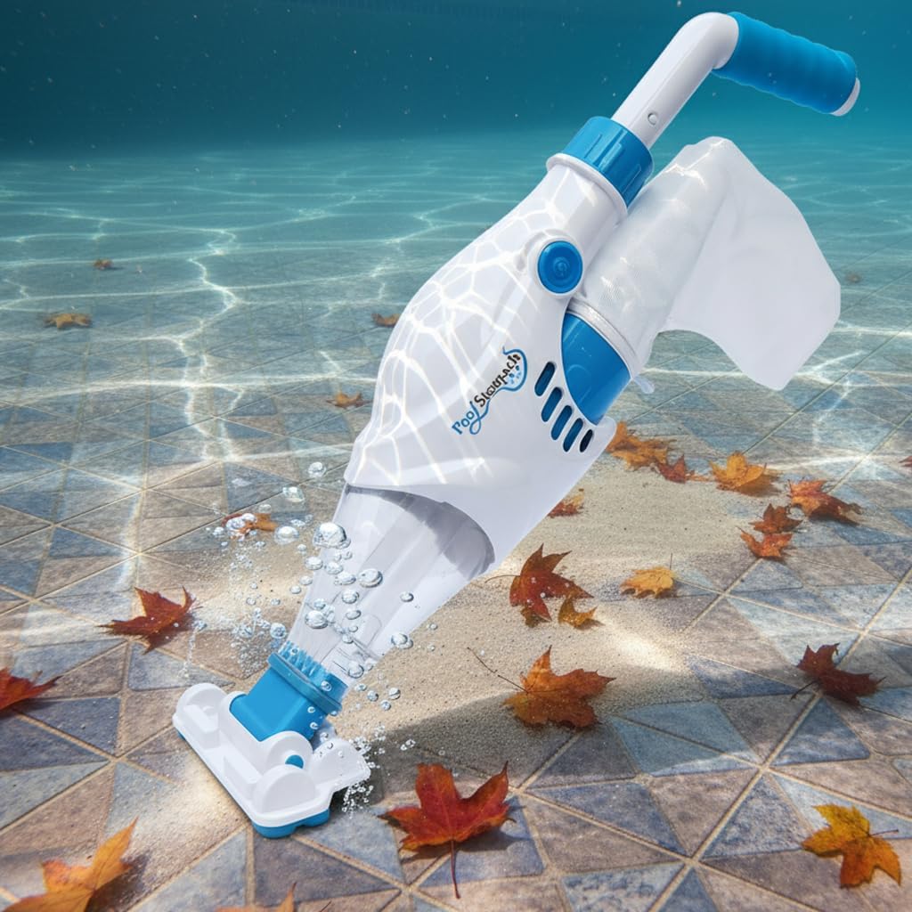 Cordless Robotic Pool Cleaner, Automatic Pool Vacuum with 60 Mins Runtime, Dual-Drive Powerful Suction & Self-Parking Technology, IPX8 Waterproof, Ideal for Above/In-Ground Flat Pools up to 540 Sq.ft