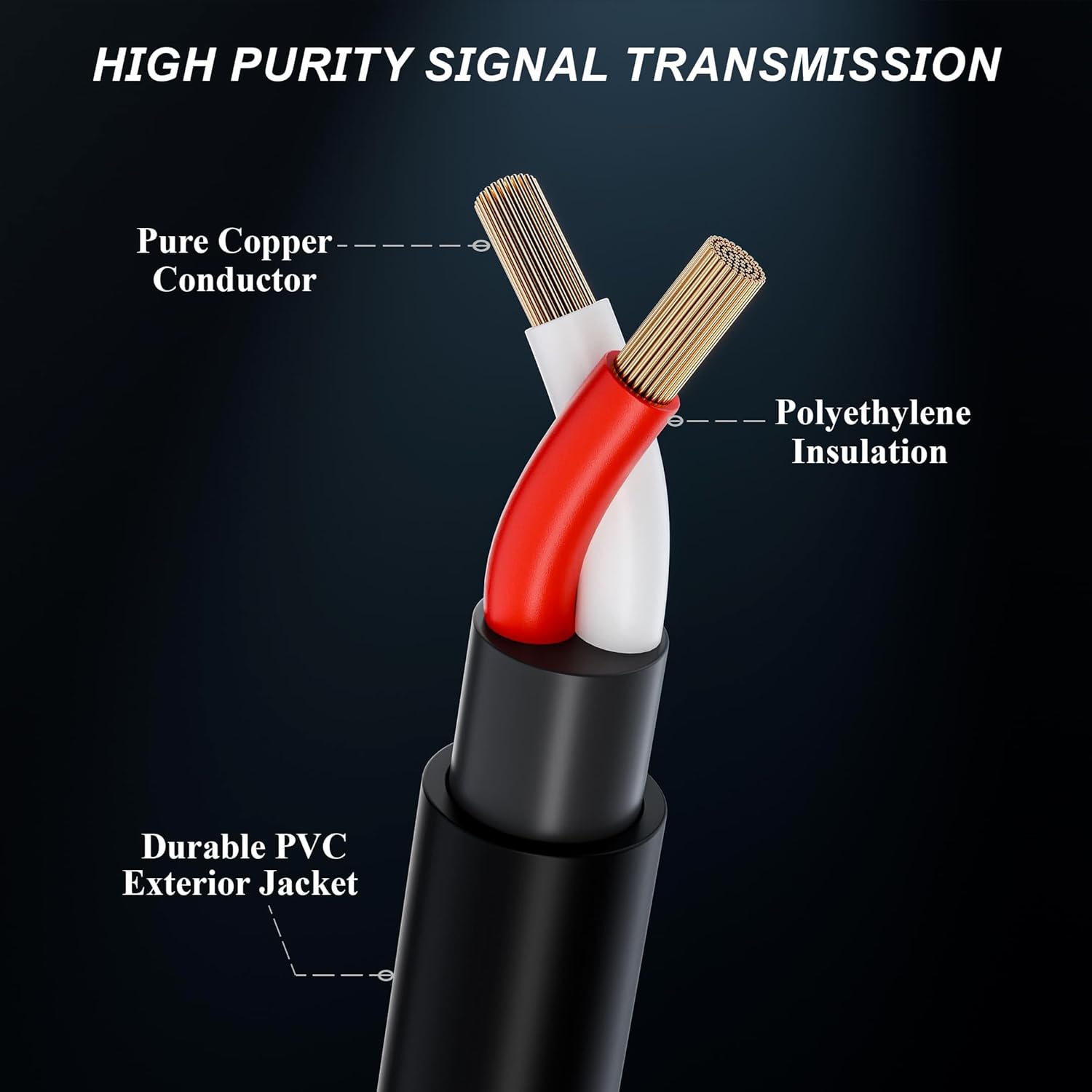 Fat Toad 20FT Guitar Instrument Cables (ShieldedPRO X Series) 10-Pack – 1/4 Inch TS Jack Patch Cords with Gold Straight Ends, 24 AWG for Amp, Bass, Studio