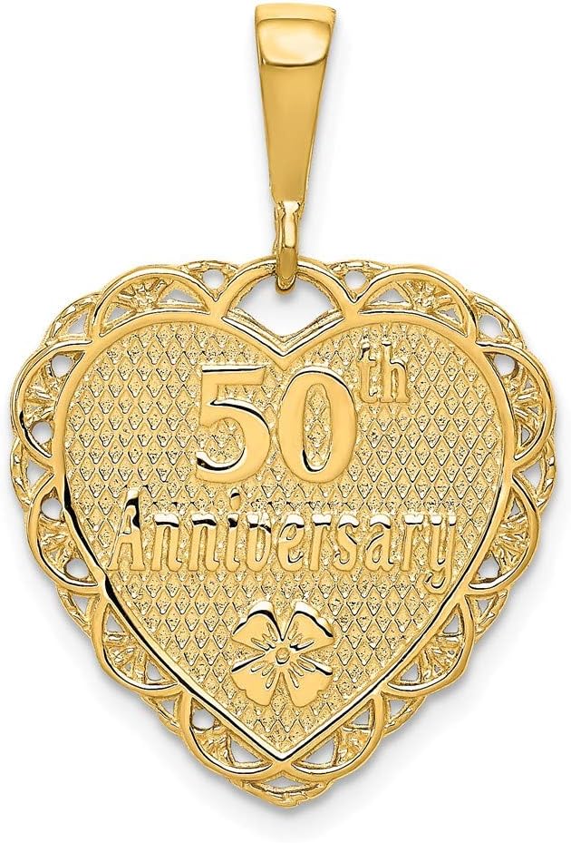 Jewels By Lux 14K Yellow Gold 50th Anniversary Charm