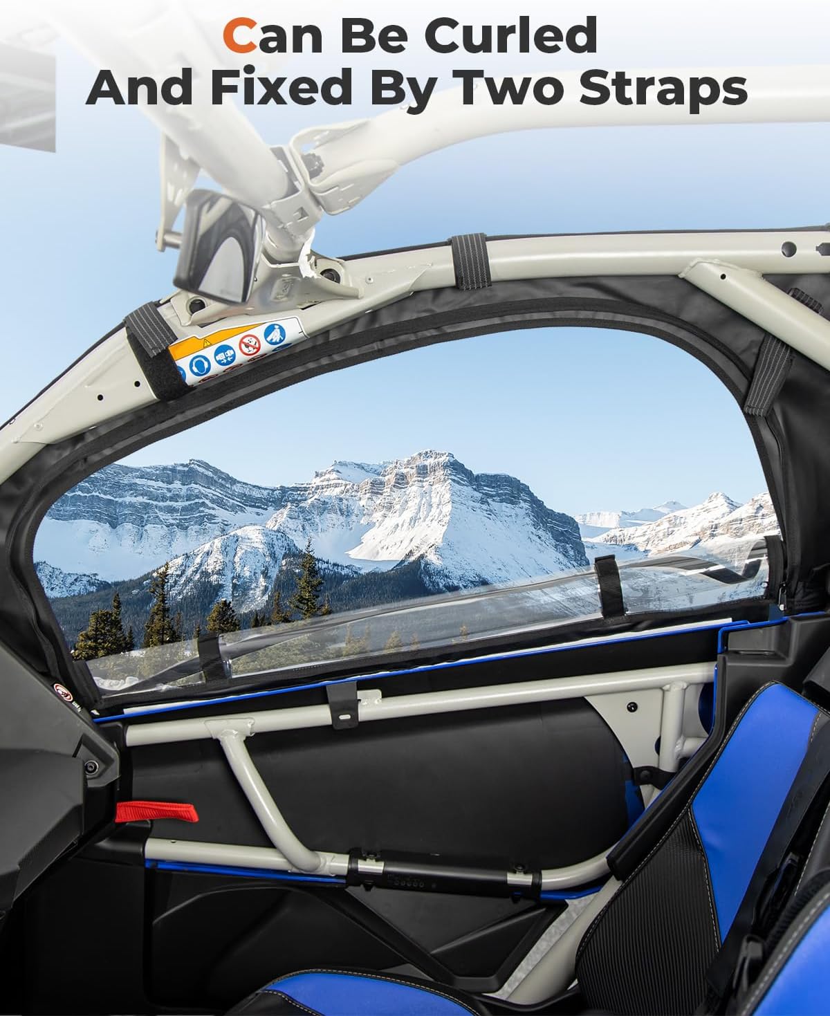 KEMIMOTO Upgraded X3 MAX Soft Upper Doors, Stay Warm & Dry Window Cab Enclosure, compatible with Can-Am Maverick X3 MAX 2017-2025 UTV Accessories, Work with Roof Windshield