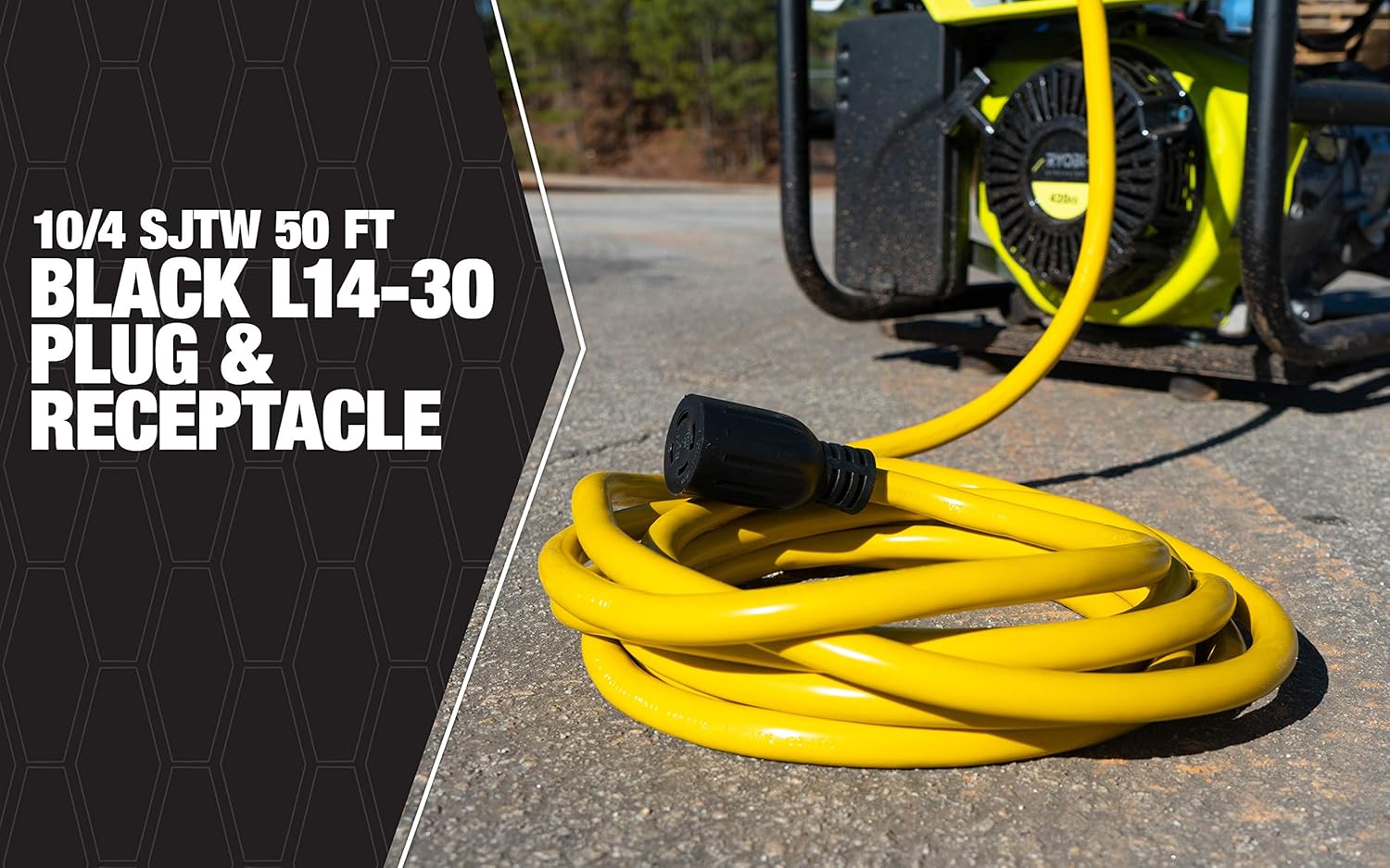 Southwire 10/4 50' STW 30A Generator Cord, L14-30P/R