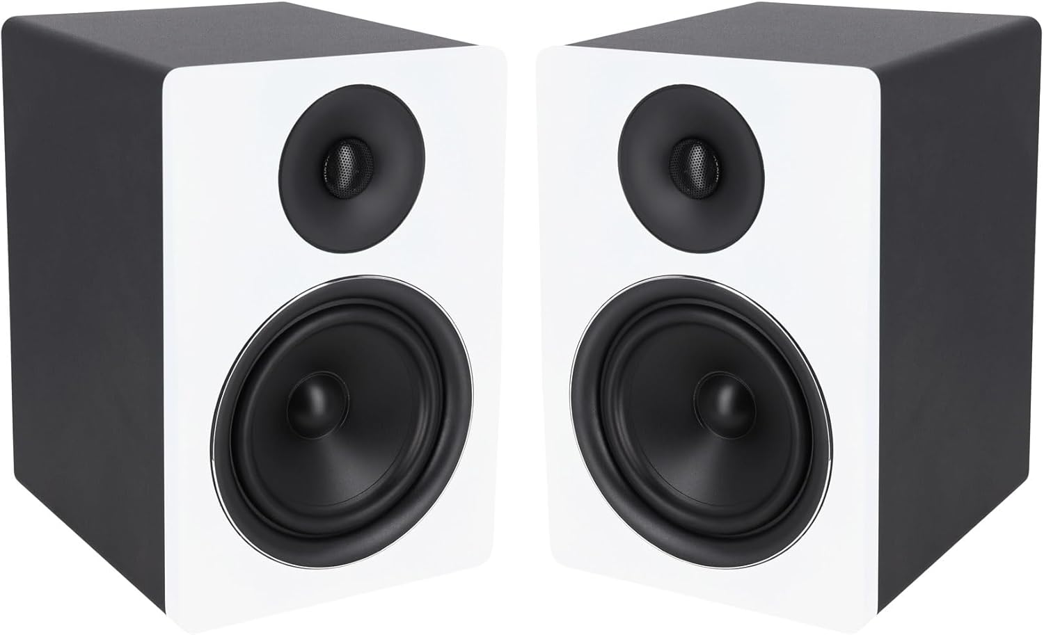 Rockville APM6W Powered USB Studio Monitor Speaker Pair in White, 6.5