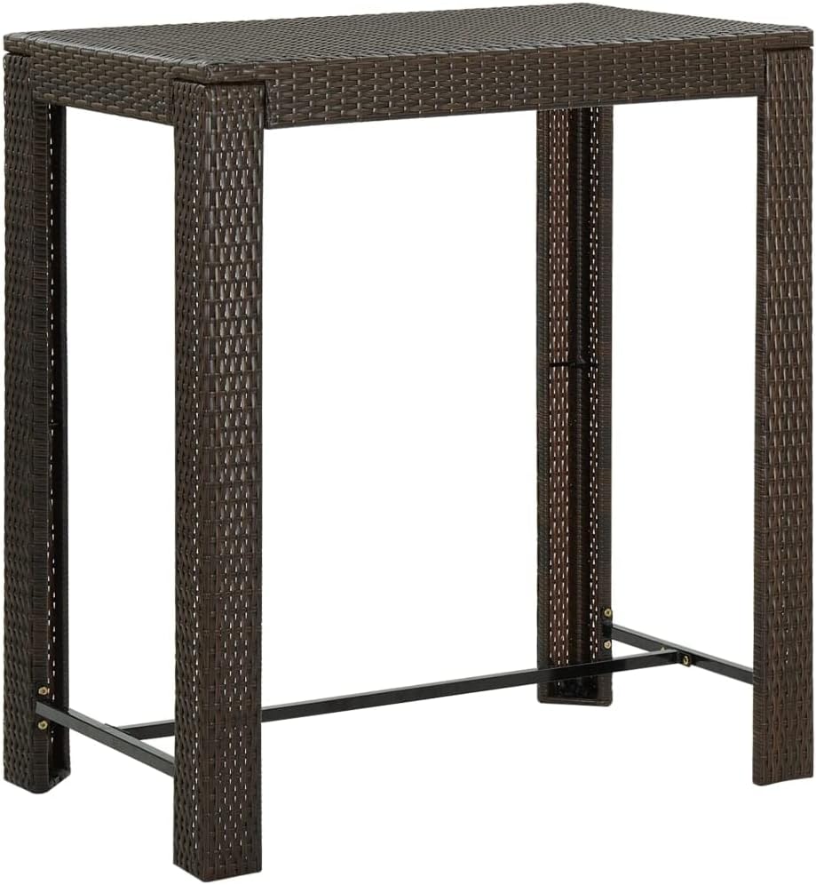 Patio Bar Table Brown 39.4