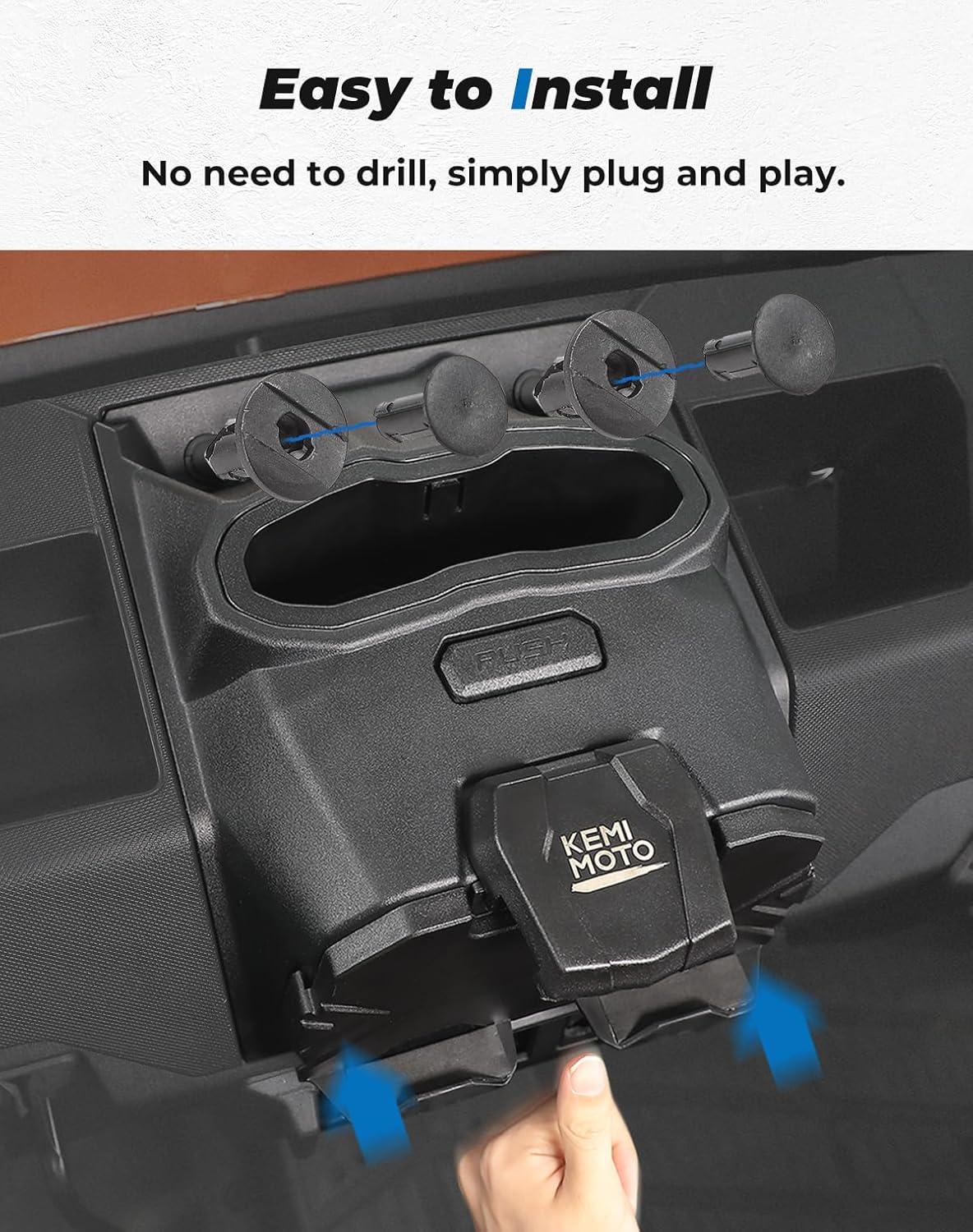 KEMIMOTO Tablet Phone Holder w/Versatile Storage Box Compatible with Polaris Ranger 1000/1000 XP/XP Crew 2018-2024, Electronic Device Mount for Phones Tablets & GPS, Dash Mounted Holder Accessories