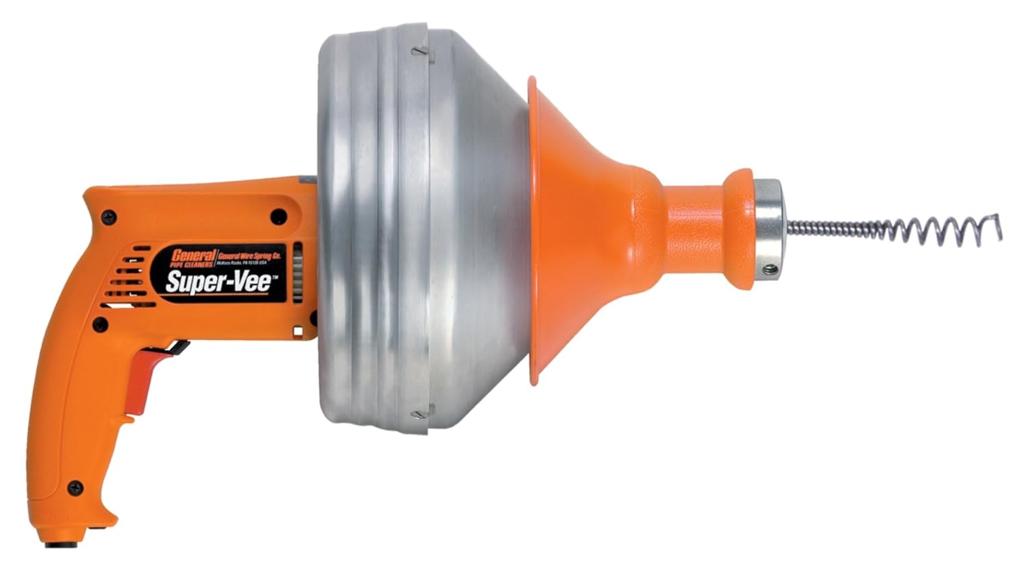 General Pipe Cleaners SV-F Super-Vee Electric Drain Cleaning Machine with 25' of 1/4