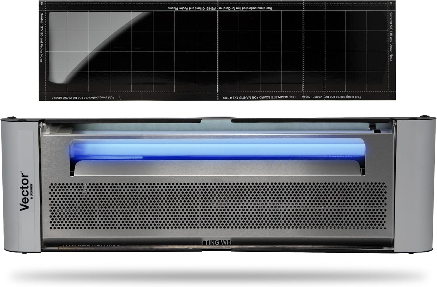 Catchmaster Vector Plasma One Silver, Compact UV Light Fly Traps for Home, Gnat Traps for House Indoor, Shatterproof Bulbs, UV Lamp Silent Bug Light for Deli, Bars, Kitchen & Trash Rooms