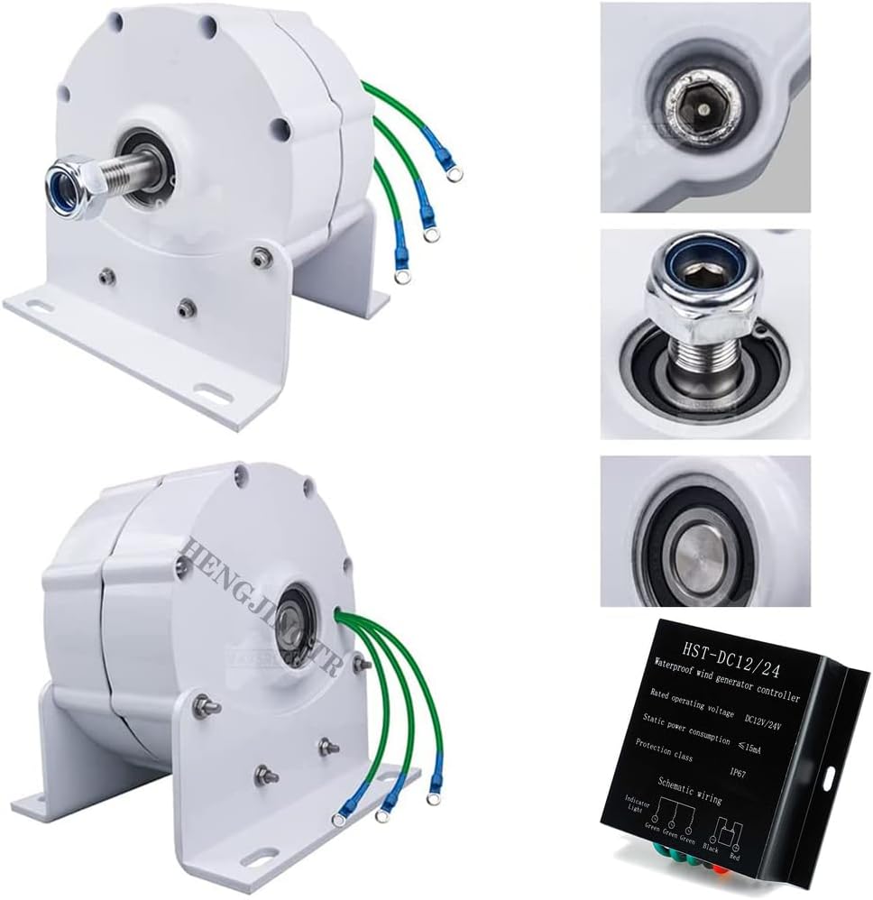 9000W No Noise 3 Phase Permanent Magnet Generator, 220V Windmill for Wind Solar Hybrid System for Water Wind Turbine (with Controller)