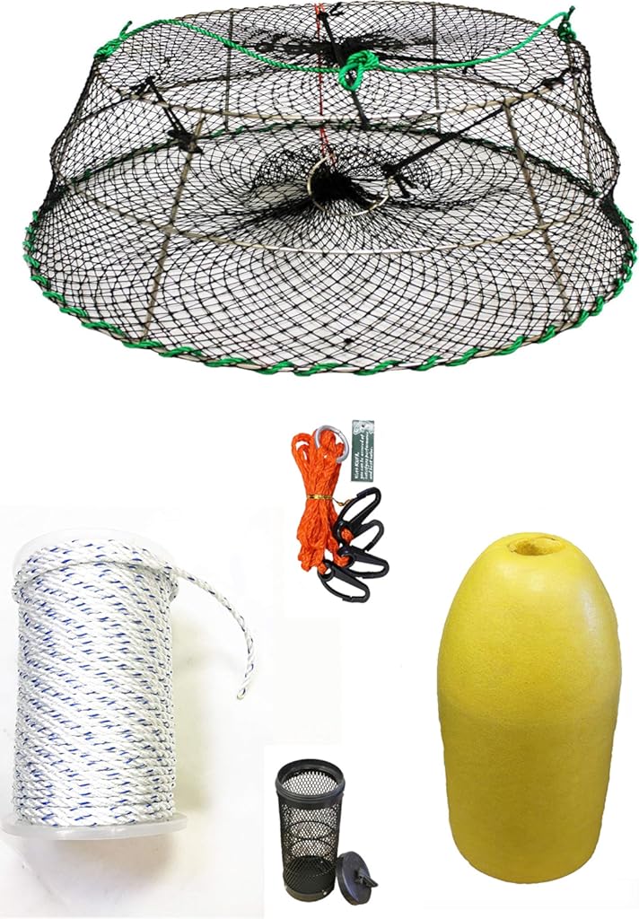 KUFA Sports Tower Style Stainless Steel Prawn Trap with Prawn Trap Accessory Combo (CT76+PHM3+HA2)