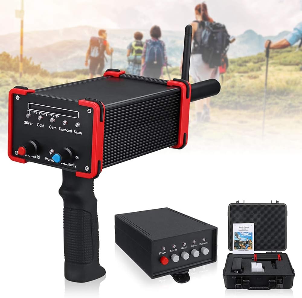 Lightweight Metal Detector with All-Metal, Detecting with High Sensitivity, Gold Silver Gem Diamond Metal Detector Handheld Long Range Underground(