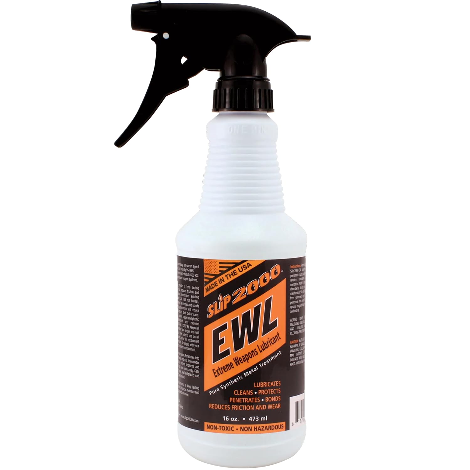 SLIP 2000 EWL CLP Gun Lube - Extreme Weapons Lubricant Synthetic Gun CLP Cleaner Chain Guns Machine Gun Cleaner Protectant Coating Gun Treatment Gun Accessories Reduce Friction - 16oz. Trigger Spray