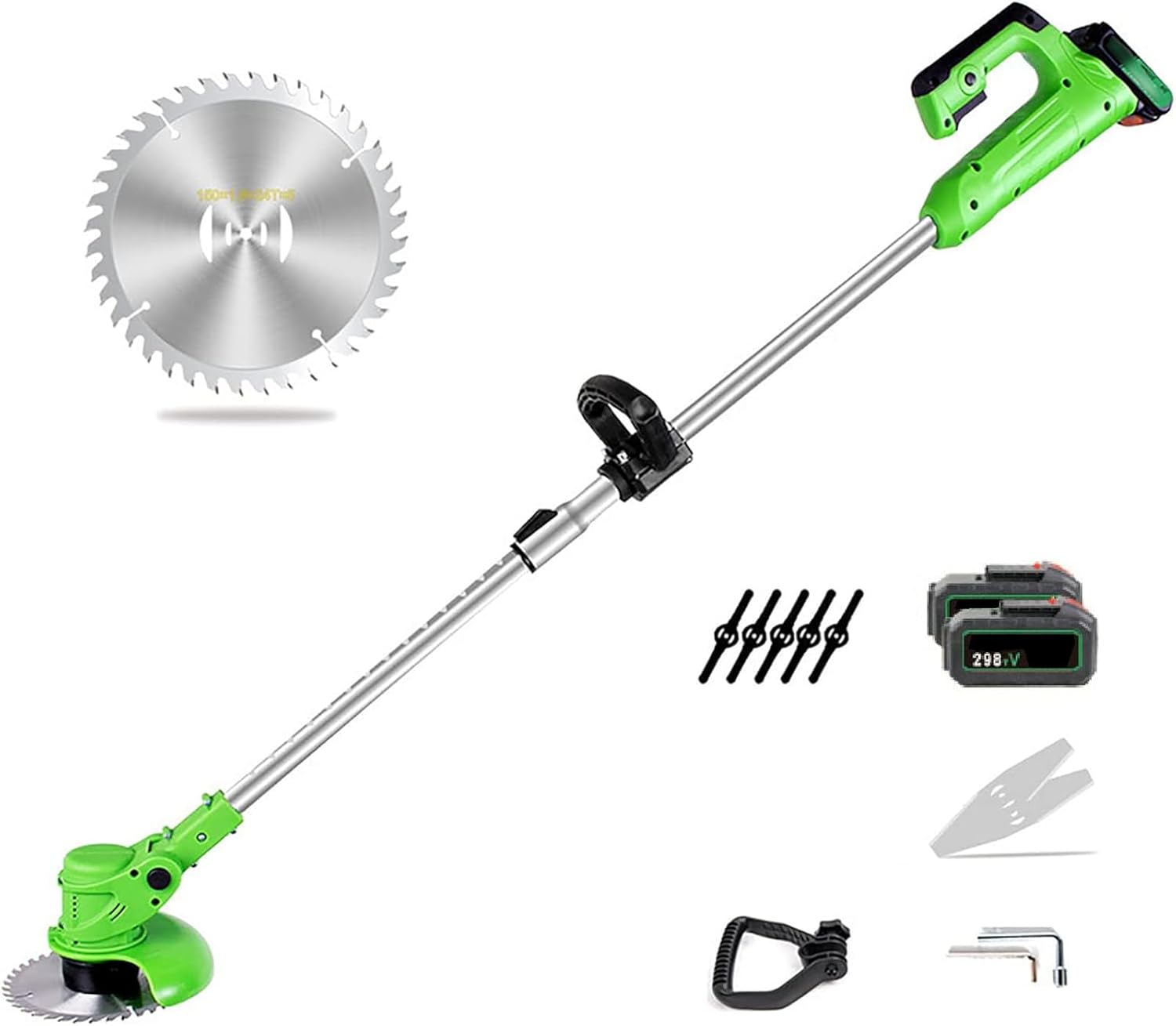 Adjustable Walk-Behind Lawn Mower - 600W Electric, Rechargeable, Ideal for Home & Small Gardens