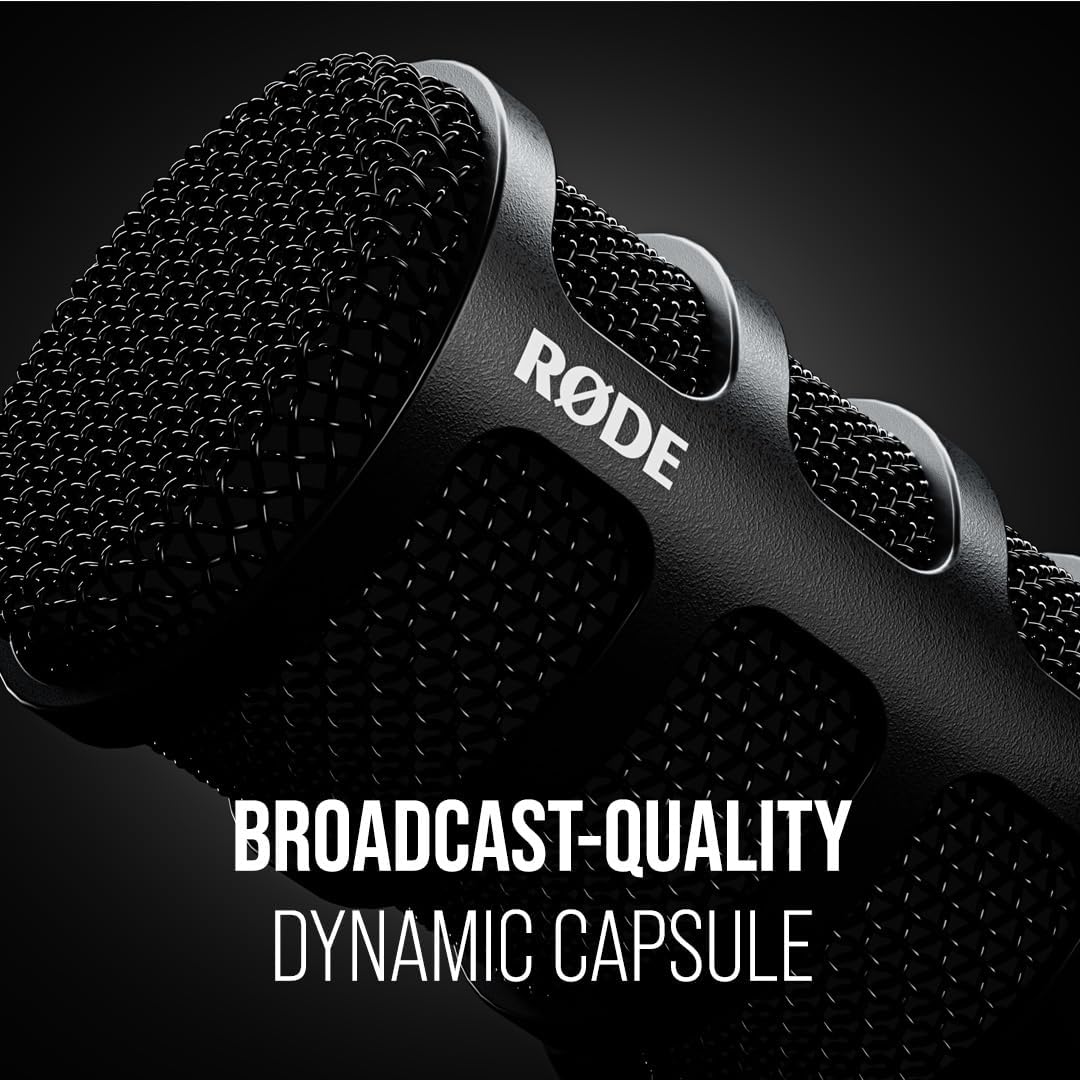 RØDE PodMic USB Versatile Dynamic Broadcast Microphone with XLR and USB Connectivity for Podcasting & DS2 Desktop Studio Arm for Microphones, Cameras, Smartphones, Lights and Other Accessories