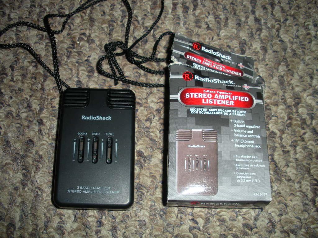 RadioShack Stereo Amplified Listener with 3-Band Equalizer - Compact, Portable - Fits All Headphones with 1/8