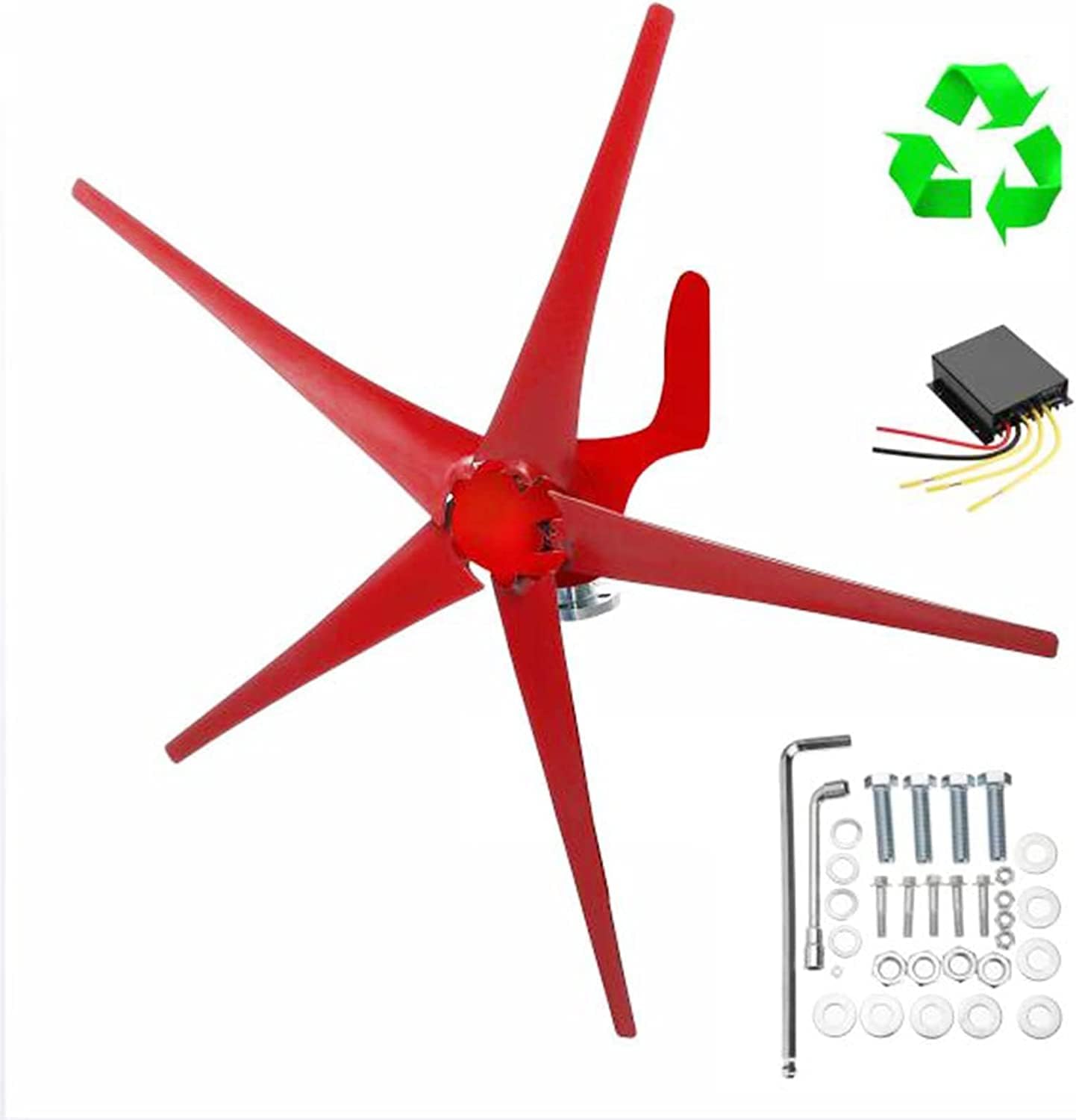 8000W Wind Power Turbines Generator, Windmill Generator for Boat with MPPT Controller Low Noise Low Wind Speed Start