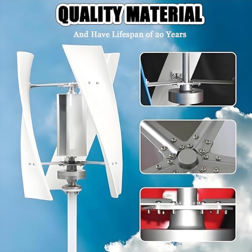 14000W Vertical Wind Turbine Generator Kit - 12V/24V/48V/220V Small 3-Phase AC Turbine with MPPT Controller for Sustainable Industrial Energy Solutions