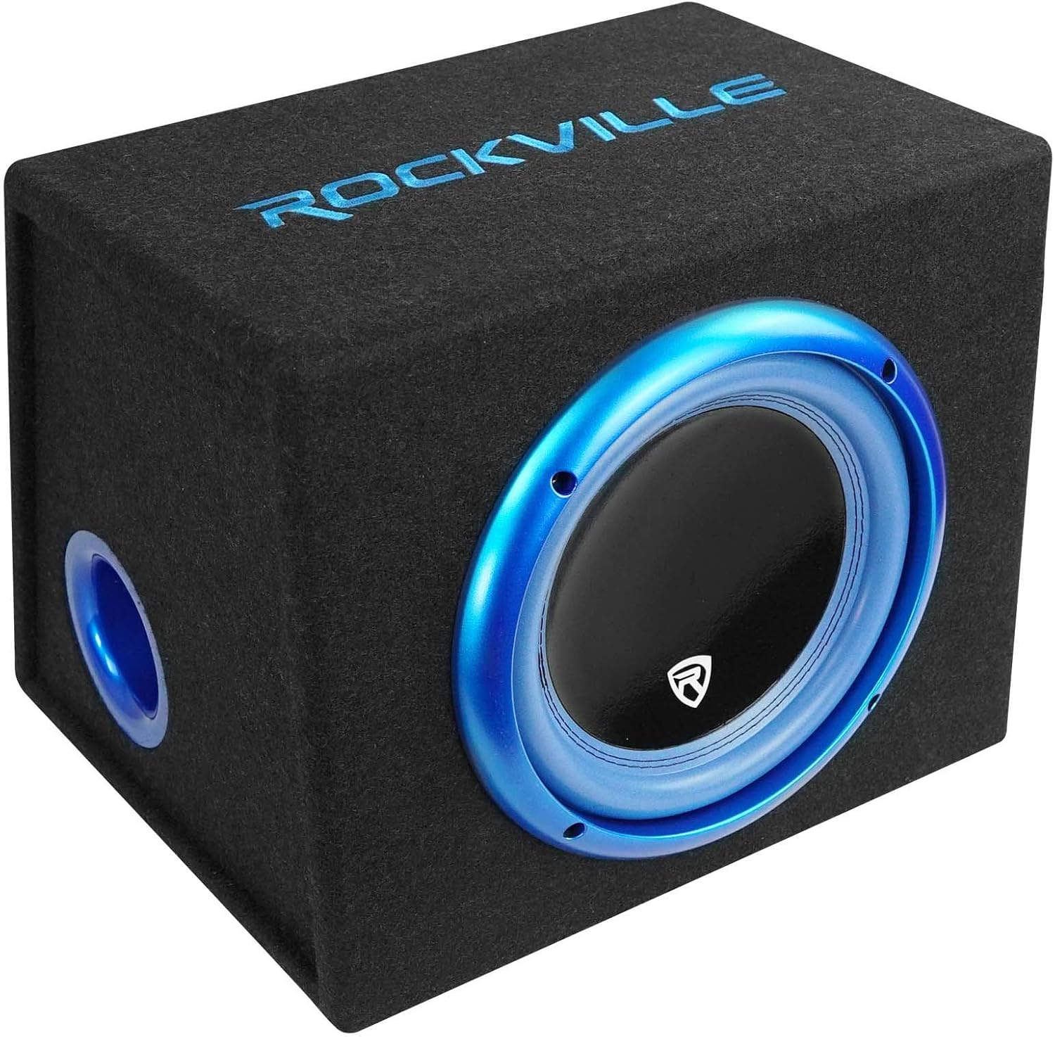 Rockville RVB10.1A 10 Inch 500W Active Car Subwoofer with Enclosure, Built-in Class AB Amplifier, Adjustable Bass Boost, Compact Design, for Car Audio Enthusiasts