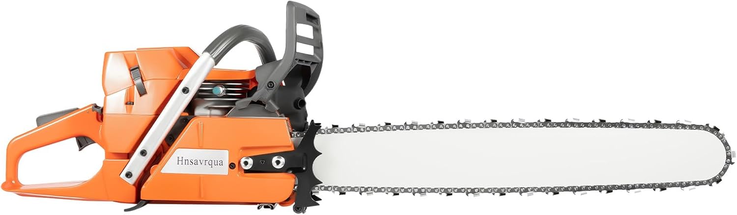 72CC Gas Chainsaw Gas Powered Chainsaws, 2 Stroke 24'' Guide Board Petrol Gasoline Chain Saw for Wood Pruning, Tree Stump Trimming, Firewood Cutting