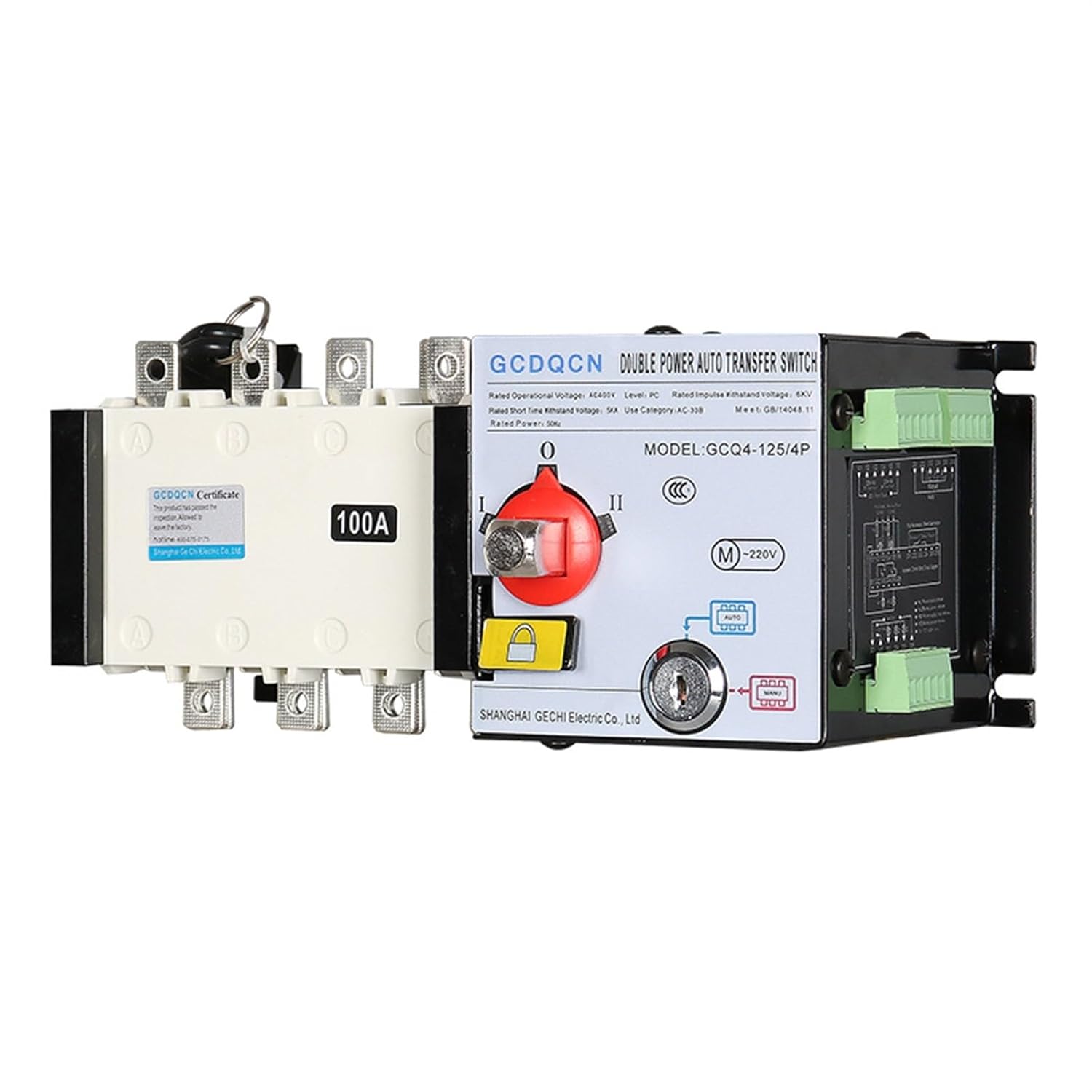 GCQ4 Isolated PC-Level Generator Switch fire-Fighting Dual Power Automatic Transfer Switch(4P3200A)