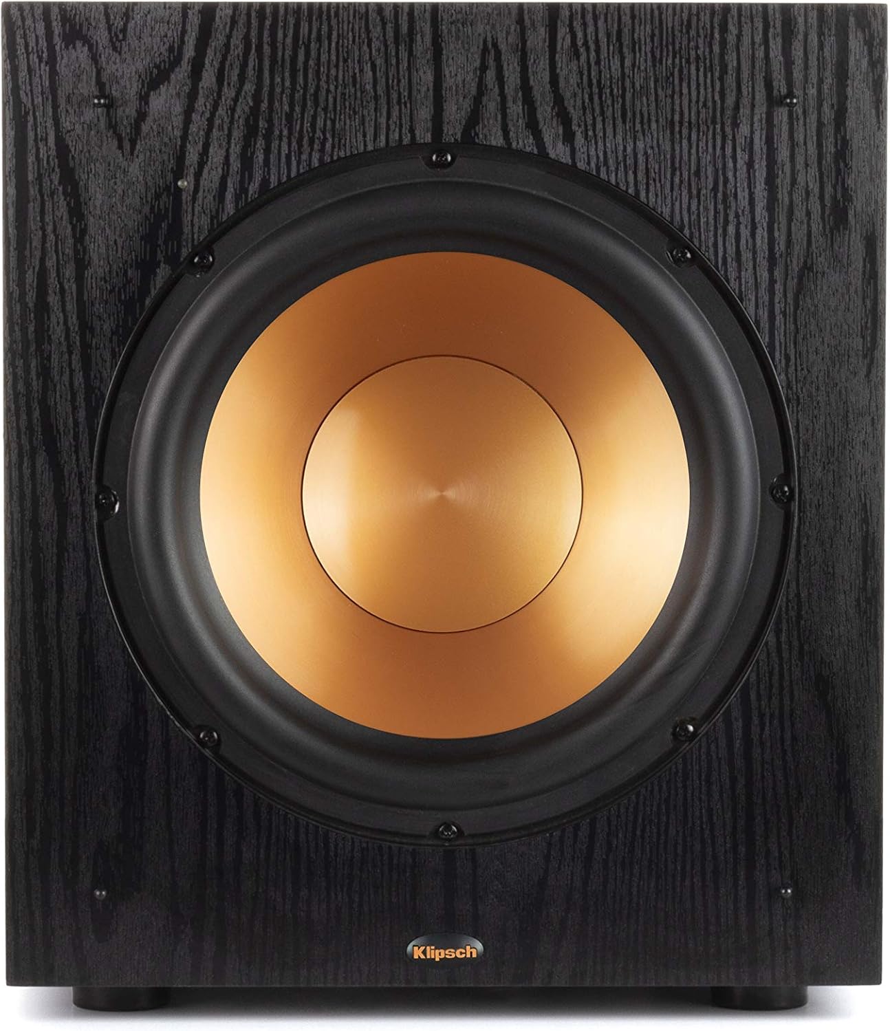 Klipsch Synergy Black Label Sub-100 10” Front-Firing Subwoofer with 150 Watts of continuous power, 300 watts of Dynamic Power, and All-Digital Amplifier for Powerful Home Theater Bass