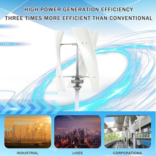 20000W Vertical Wind Turbine Generator - Space-Saving 12V/24V/48V Windmill Kit for Home, RV, Marine - Efficient Renewable Energy Solution, Eco-Friendly & Colorful Design