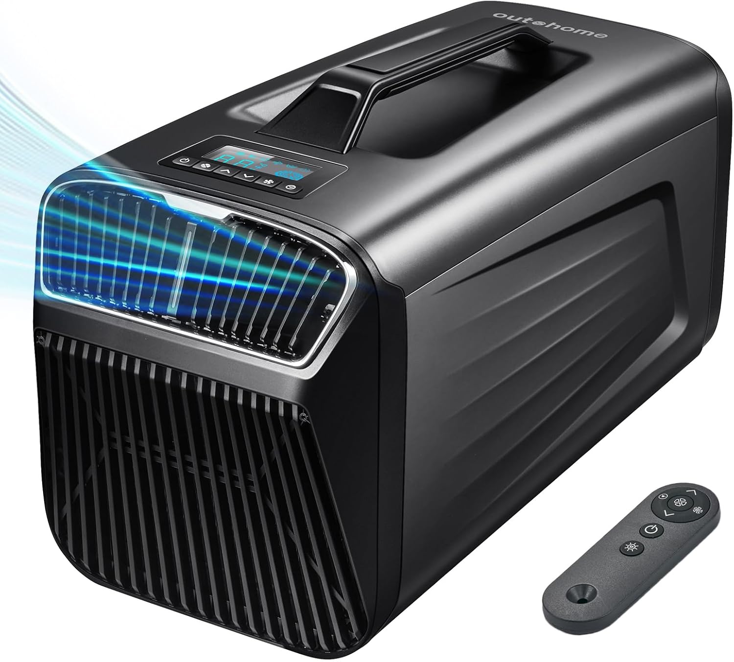 5200BTU Portable Tent Air Conditioner for Camping Outdoor and Indoor Use, 400W Consumption Quiet Air conditoning For Truck RV Van and Car Cooling, Small AC for Garage and Pet(Grey)