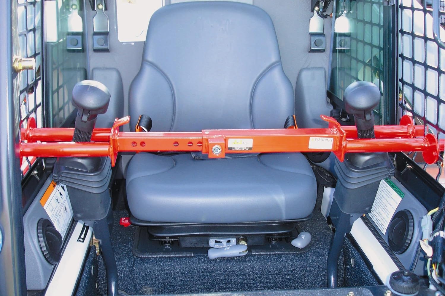 Equipment Lock SSL - Powder Coated Steel Skid Steer Lock - Drive Control Anti Theft - Skid Steer Cab Accessories