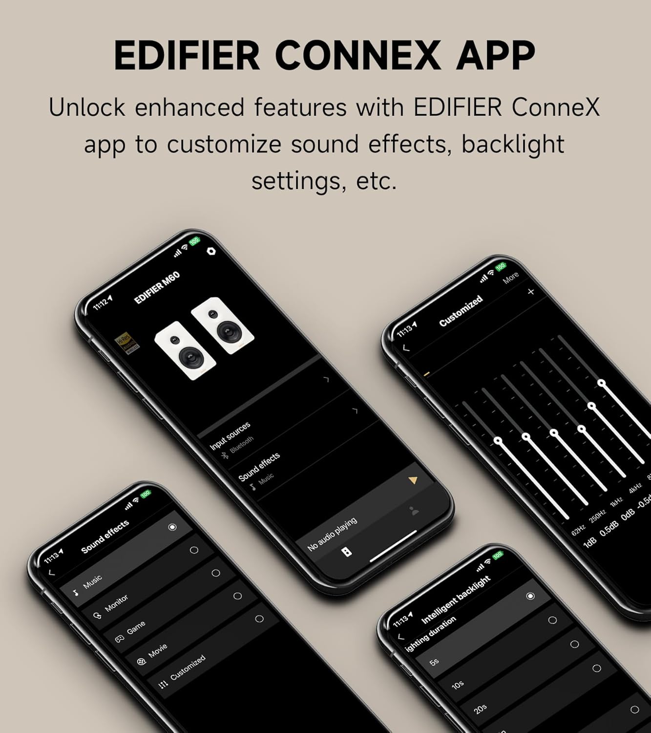 Edifier M60 Multimedia Speaker Bluetooth 5.3, 66W RMS, Hi-Res Audio & Hi-Res Wireless Audio, LDAC,3
