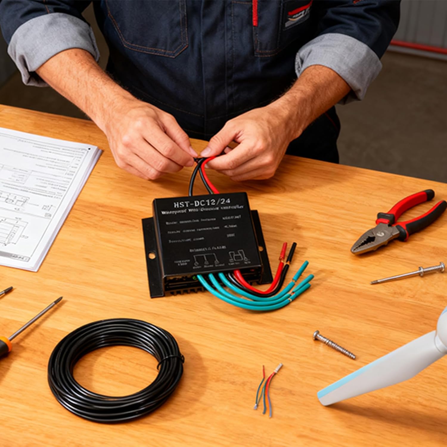 12V/24V/48V Waterproof Wind Turbine Controller +12000W Waterproof Battery Charge Controller Voltage Regulator MPPT Charge Controller