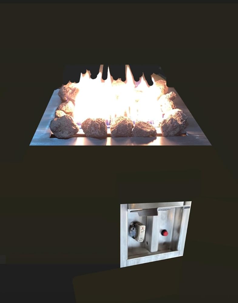 Lareira externa Pit FIRE + Pedras Vulcanicas