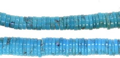 uGems Turquoise Sleeping Beauty Mine AAA Graduated Heishi Beads Strand Genuine 16