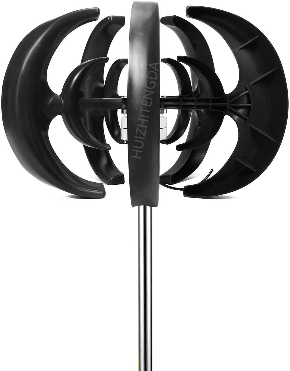 Wind Generator Kit, 3000W 12V 24V 48V 220V Lantern Wind Turbines Home Powers Windmill Energy Turbines W/Controller for Home, Outdoor, Garden Lighting(Black),24v