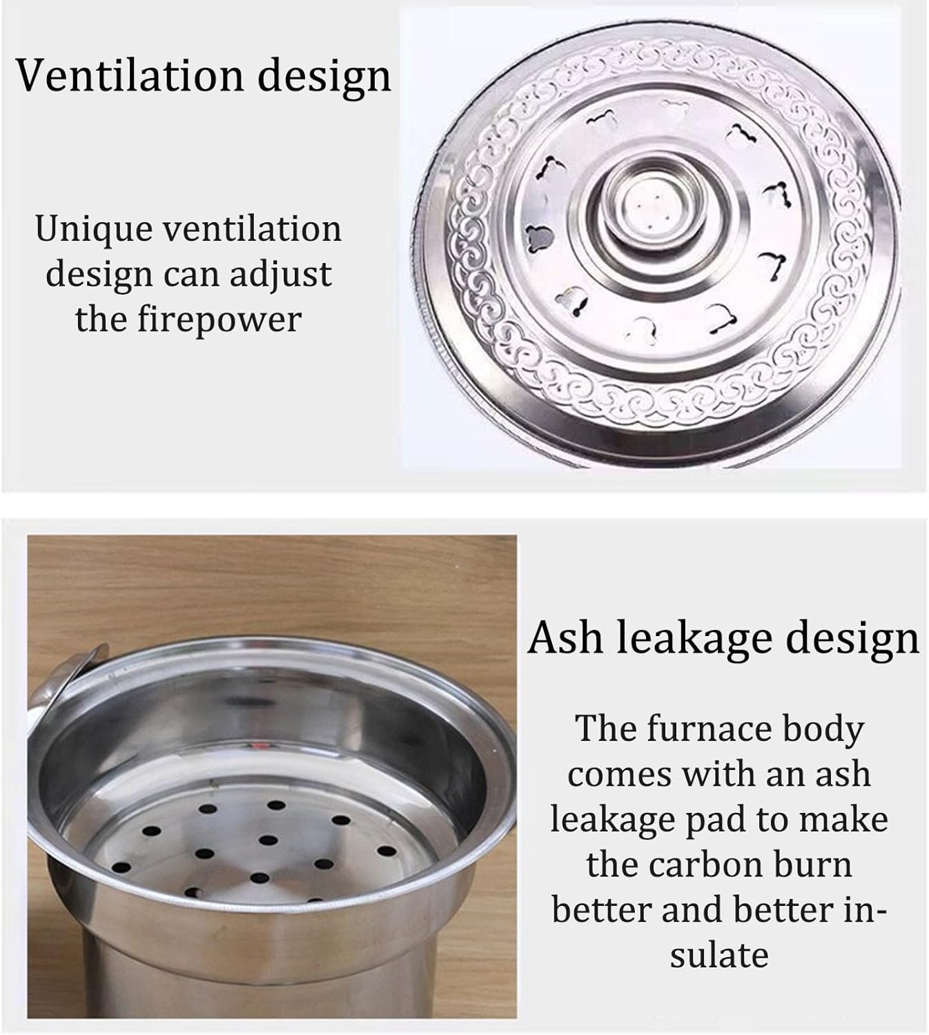 Thicken Incinerator Metal Burn Barrel Portable Campfire Stove with Lid Burn Barrel for Outside Fire Pot Wood Burning Fire Pit for Home and Garden.(with Grill)