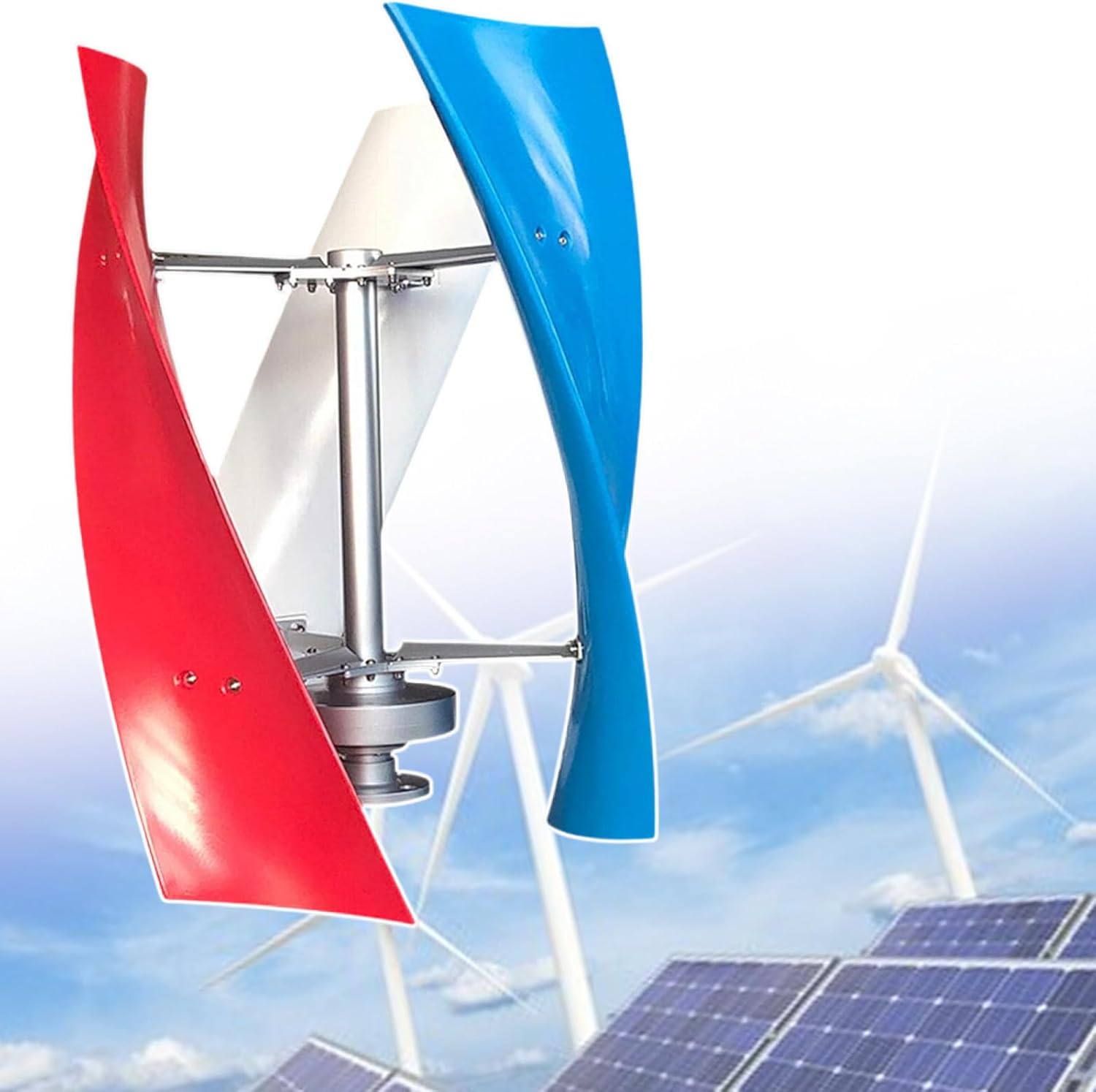 12V 400W Vertical Wind Turbine Generator - Efficient Renewable Energy Solution for Marine, Caravan, Home & Industrial Use with Maglev Controller - Sustainable Power Source
