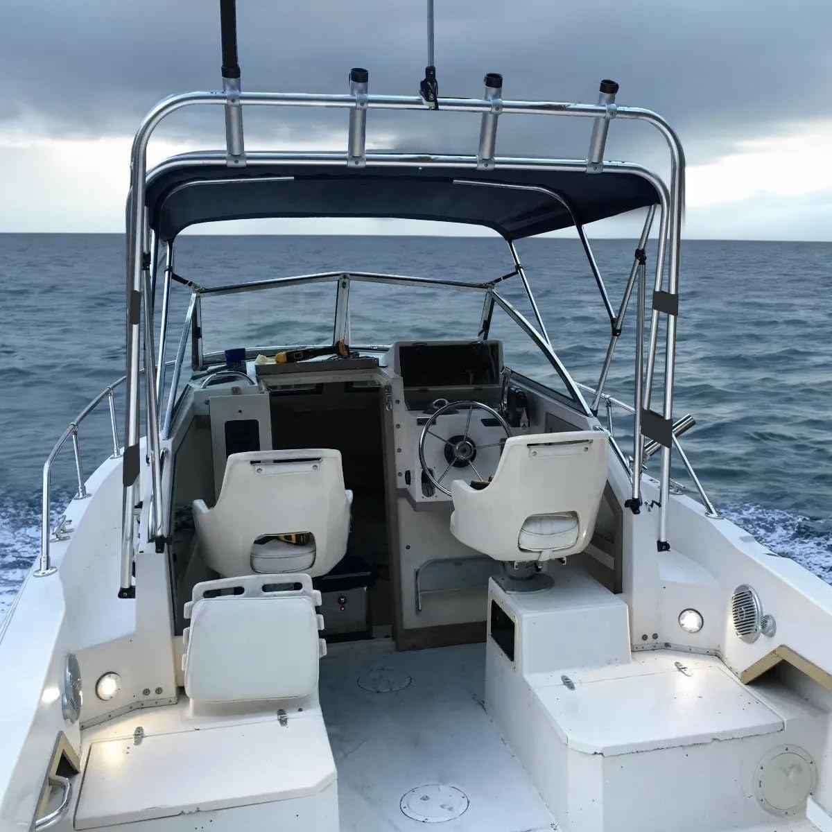 Oceansouth Fishing Arch (Rocket Launcher) fishing pole holder rod holders rack accessories for boats boat bimini top hardware boating safety equipment pontoon jon bass rocket launcher cover pishing