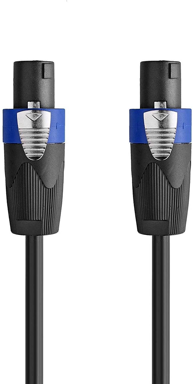 Pro 200 Feet 12AWG Speakon to Speakon Cable - Heavy Duty 200ft 12 Gauge Speaker Wire Cord with Twist Lock for Audio Amplifier - Single