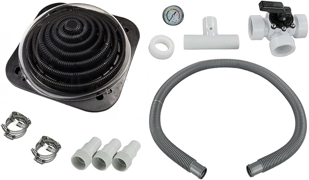 Sun2Solar XD1 Solar Powered Heater for Above-Ground Swimming Pools | Includes Bypass Kit, Clamps and Hoses | Heats Pools up to 15,000 Gallons