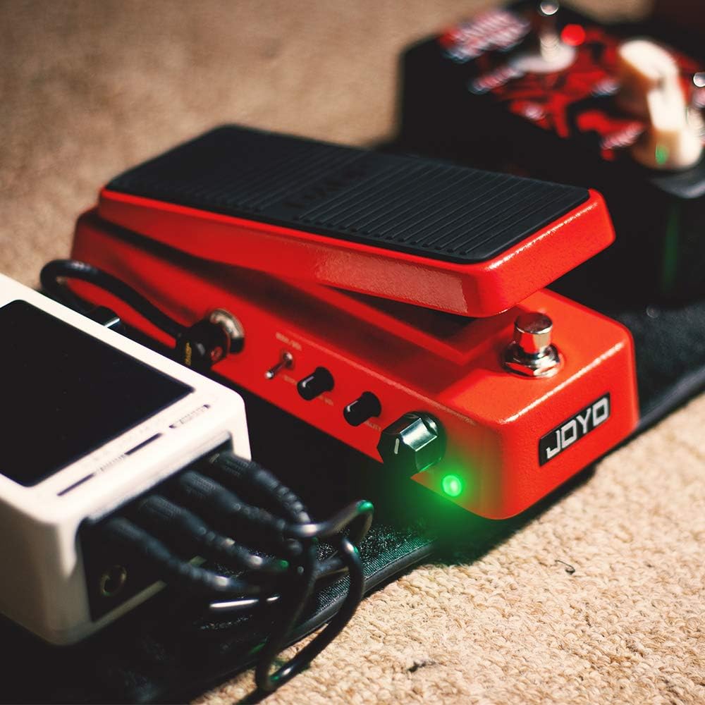 JOYO WAH-II Classic WAH Pedal Bundle with CM-12 Mono 6.35mm Guitar Pedal Amplifier Instrument Cable 15 Feet
