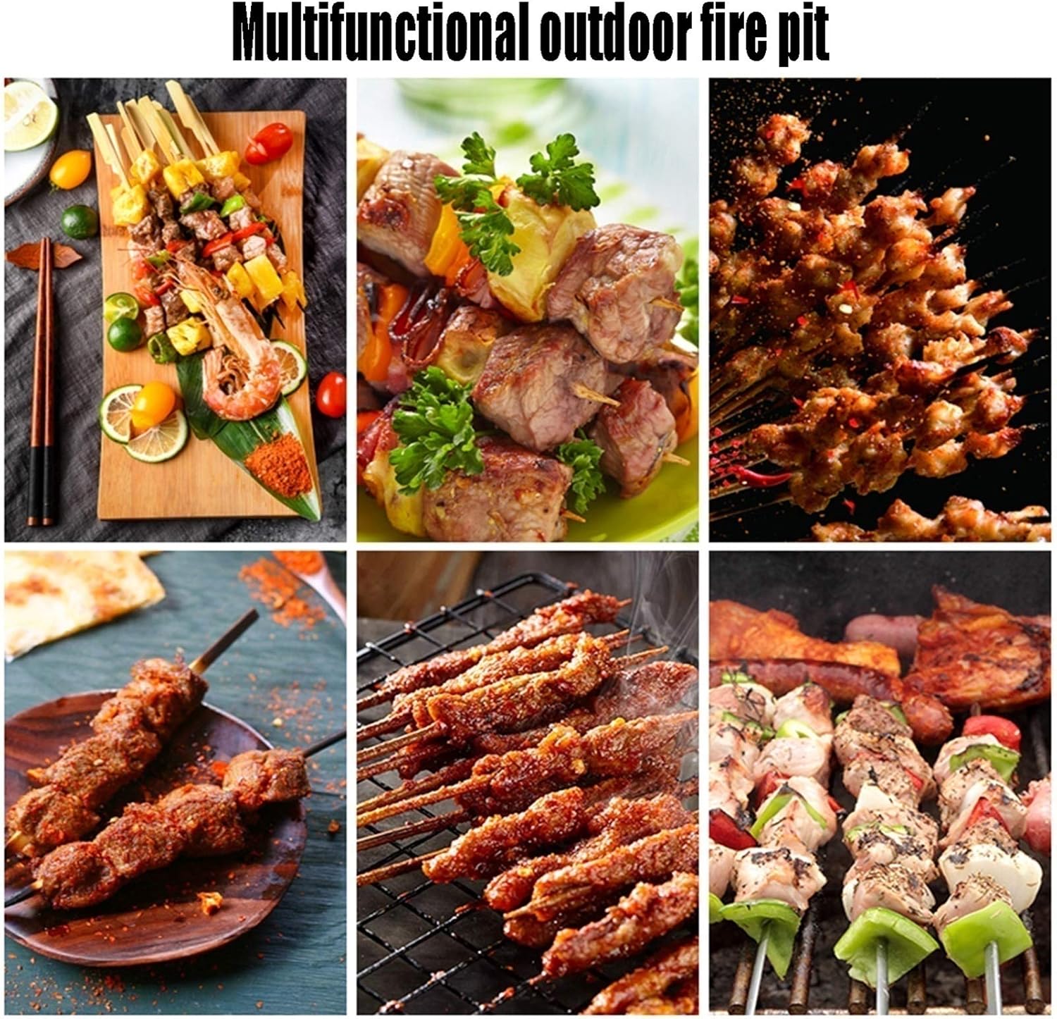 Outdoor Fire Pit Outdoor Wood Fire Pit Grill, Party BBQ with Cooking Grate, Backyard Patio Fire Pit (Color : Style 1) (Style 2)