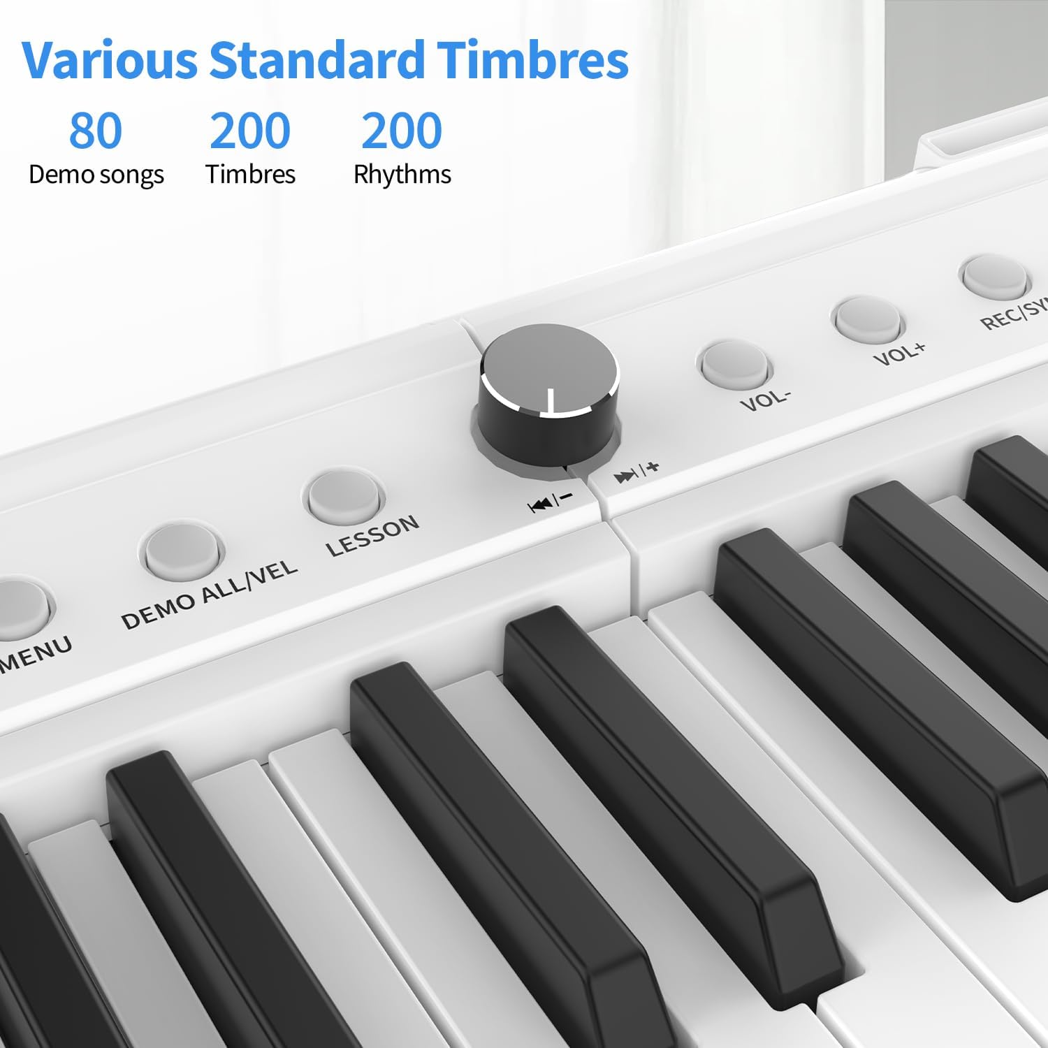 88 Key Piano Keyboard, Semi Weighted Electronic Digital Piano with Music Stand, Power Supply, Sustain Pedal, Bluetooth, Stand, MIDI, for Beginner Professional at Home, Stage