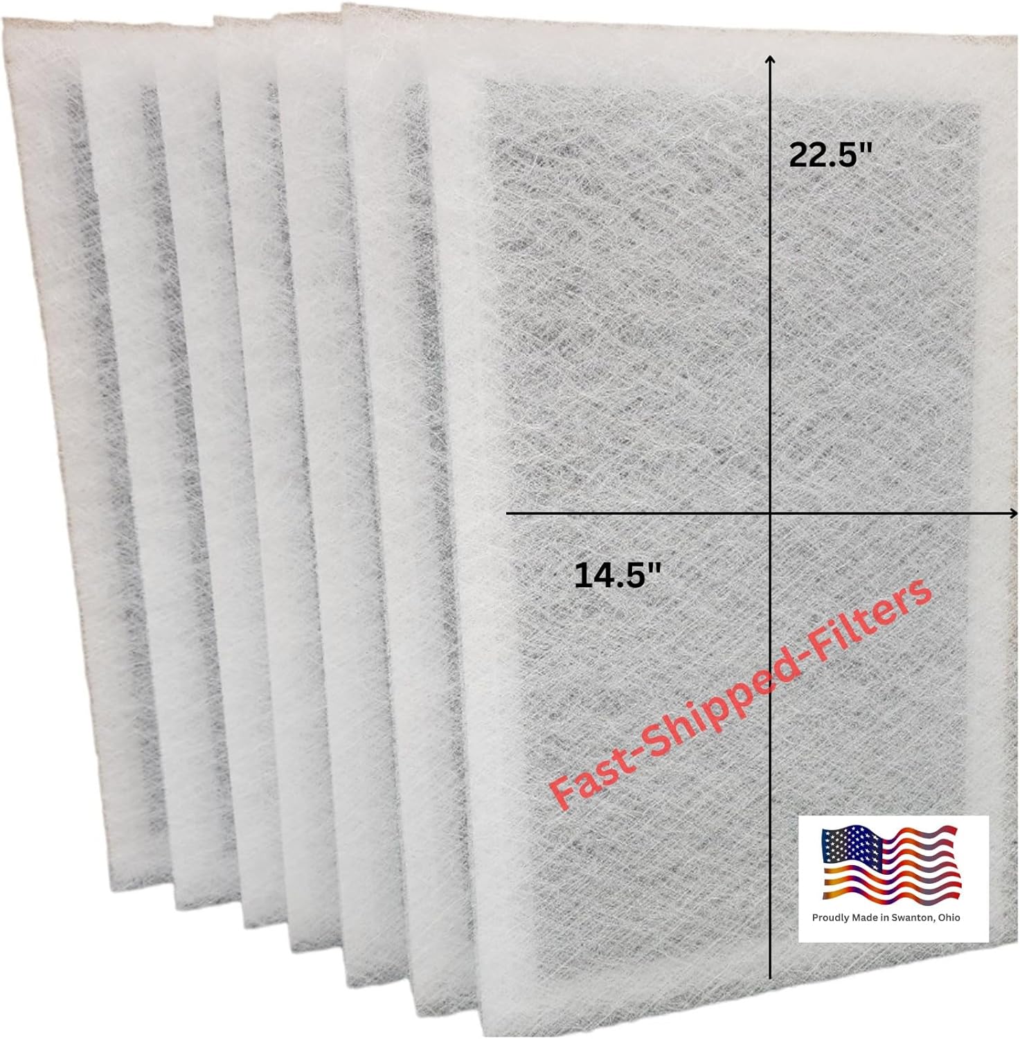 Fast-Shipped-Filters 7 Pack 16x25 Replacement Filter Pads Designed to Fit MicroPower Guard Air Cleaner 16x25 Refill White