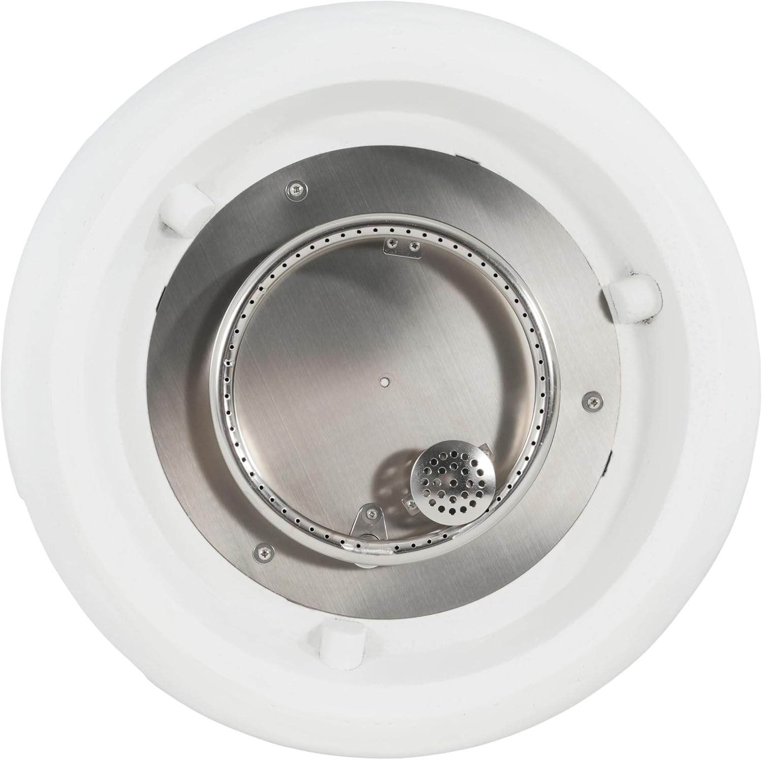 22”Round Patio MGO Propane Gas Fire Pit, 40,000 BTU Stone Look Outdoor Propane Fire Pit for Patio, Courtyard, Garden White (Tank Cover Not Provided)