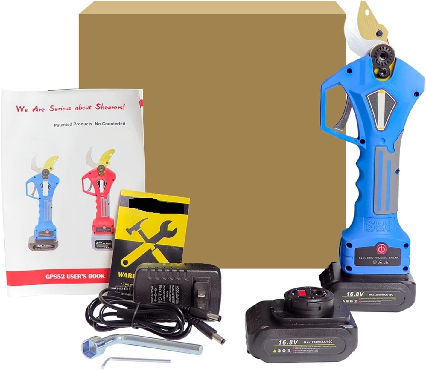 Electric Secateurs, Brushless Electric Pruner, Garden Shears for Fruit Trees, Bonsai Branches, Cordless Pruning Battery