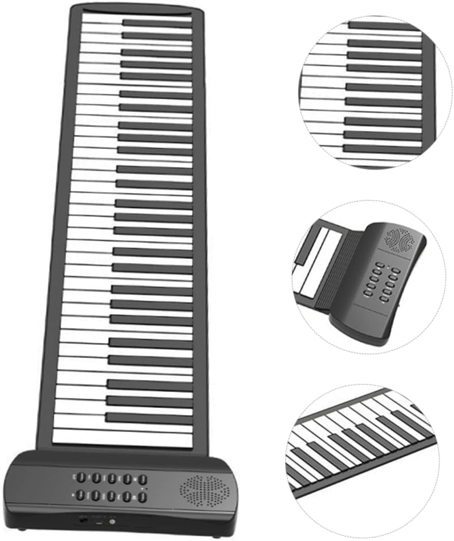 Alasum Roll-up Piano Portable Keyboard for Design Built Speakers for Home and Travel
