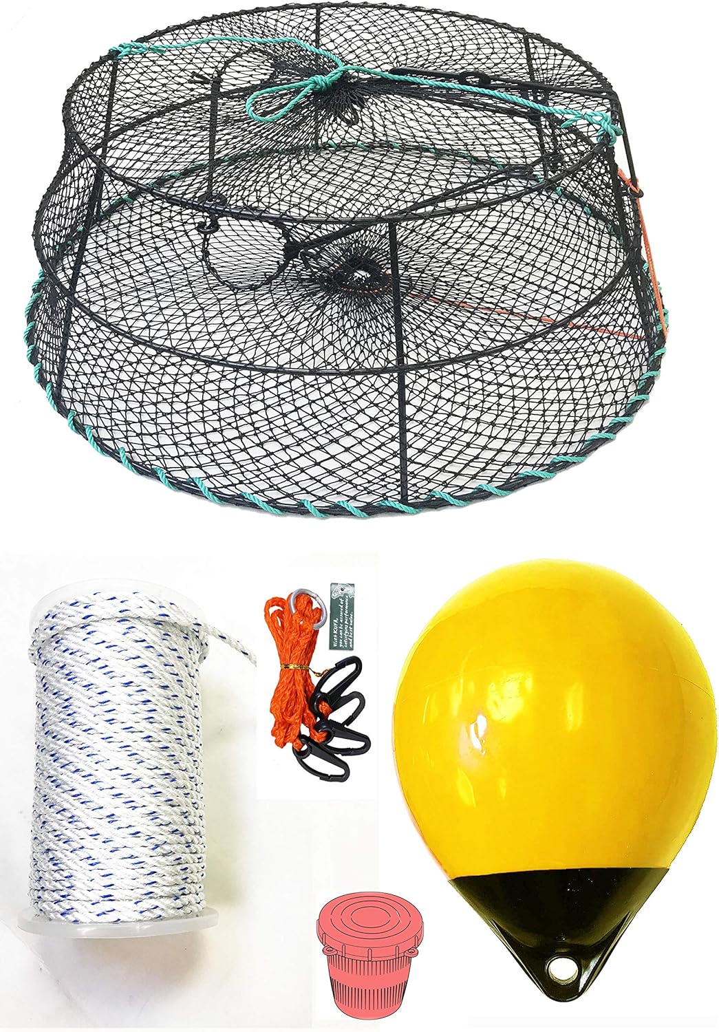 KUFA Sports Vinyl Coated Tower Style Prawn Trap with Prawn Trap Accessory Combo(CT78+PAM30Y+HA2)