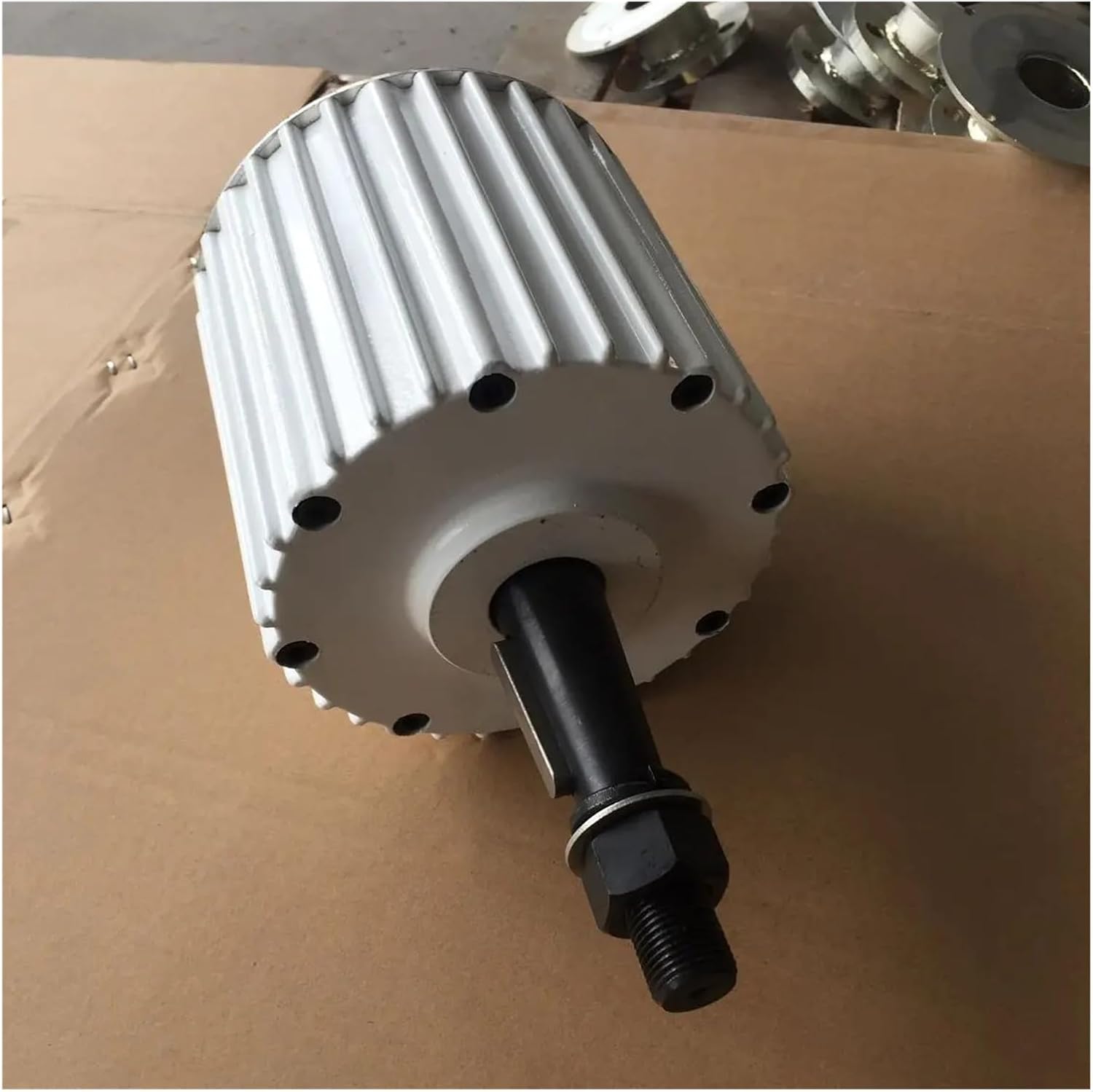 Wind Turbine Generator, 10KW 20KW 30KW Low RPM Big Wind Turbine Generator 48V 96V Free Energy Generator Alternative Energy Permanent Magnet for Marine, RV, Home(96V,with Base_30KW)