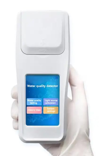 Residual Chlorine Detector Analyzer Pool Water Quality Rapid Measuring Instrument with Measuring Range 0.04-15mg/L Touch Screen Detection Time 3 Minutes Test Results Exportable