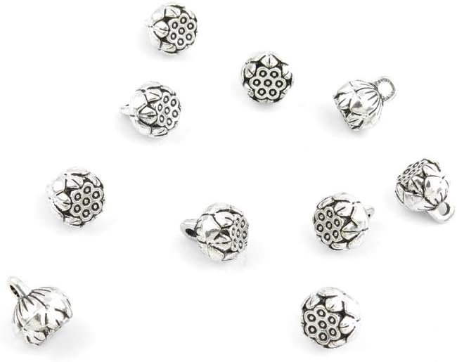 950 Pieces Antique Silver Tone Jewelry Making Charms Findings Fashion Wholesale Supplies Pendant Lots Bulk Supply 360250 Lotus Loose Beads