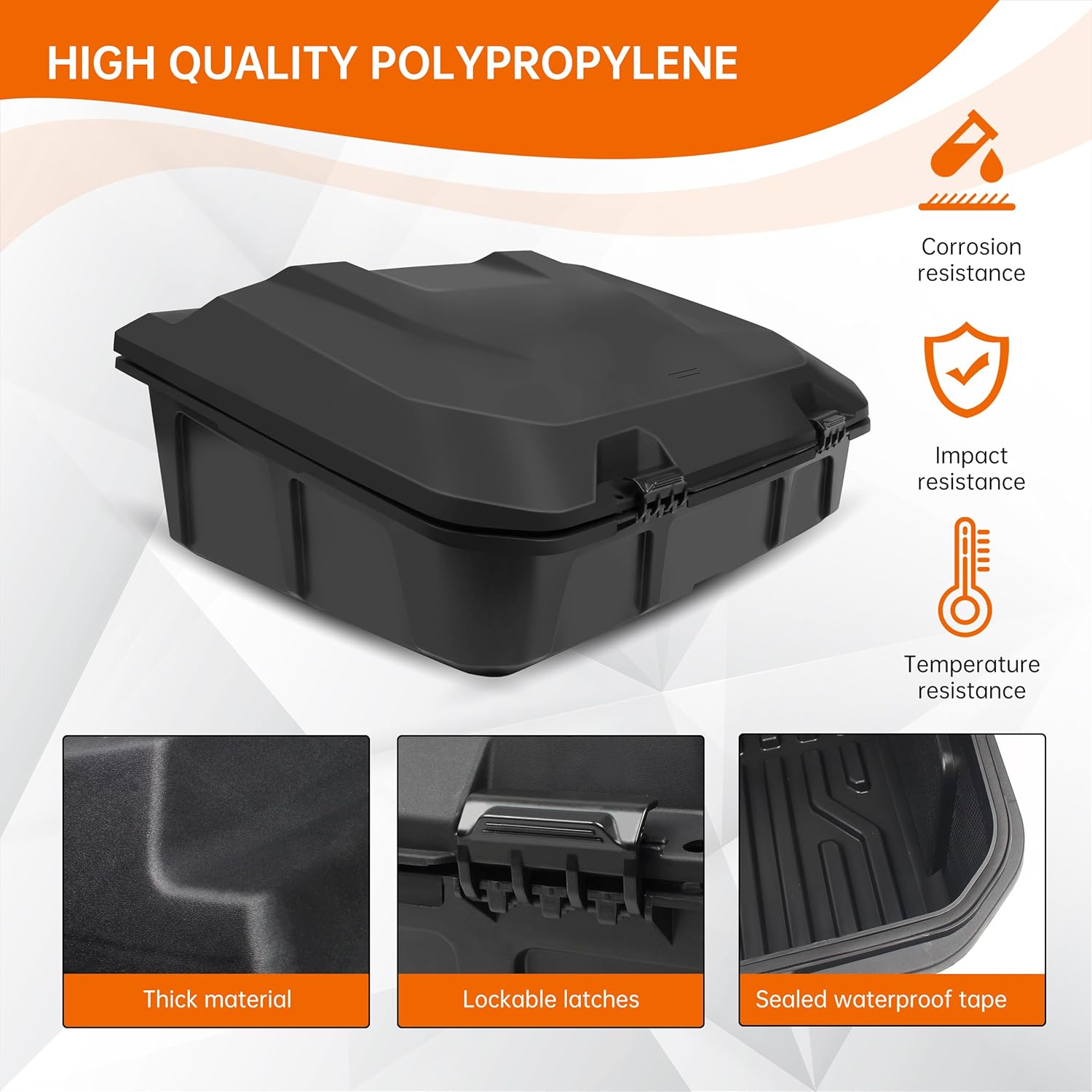 96L Rear Storage Cargo Box for Maverick R, Waterproof Bed Tool Rear Trunk Box Compatible with Can Am Maverick R X RS 2024+ Accessories Replace #715007182