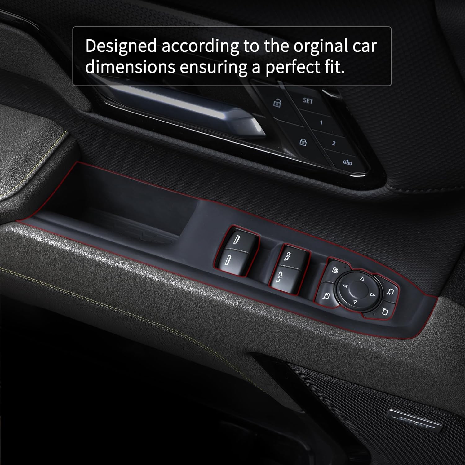 Compatible with 2019 2020 2021 2022 2023 2024 2025 2026 Chevrolet Silverado 1500 Window Switch Panel Protective Silicone Cover Interior Protection Accessories (Black, Chevrolet Silverado 1500)